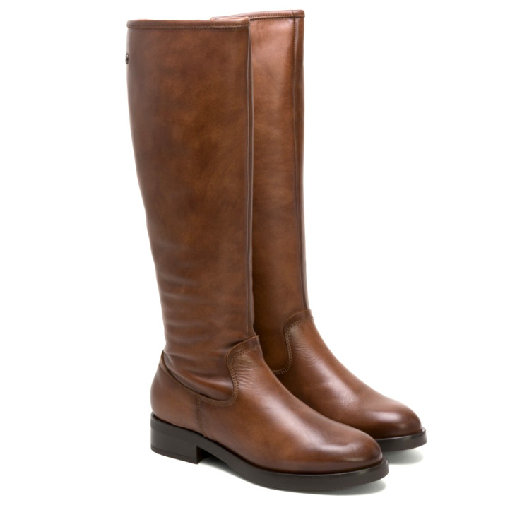 BOTAS ALTAS DE PIEL CUERO CON CREMALLERA BELÉN PORRONET - Querol online