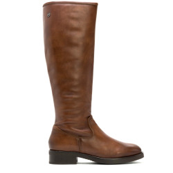 BOTAS ALTAS DE PIEL CUERO CON CREMALLERA BELÉN PORRONET - Querol online