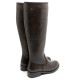 BOTAS ALTAS DE PIEL MOKA CON CREMALLERA BELÉN PORRONET - Querol online