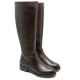 BOTAS ALTAS DE PIEL MOKA CON CREMALLERA BELÉN PORRONET - Querol online