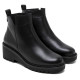 BOTINES DE PIEL CON CUÑA Y CREMALLERA NEGRA ELENA PORRONET - Querol online