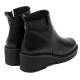 BOTINES DE PIEL CON CUÑA Y CREMALLERA NEGRA ELENA PORRONET - Querol online