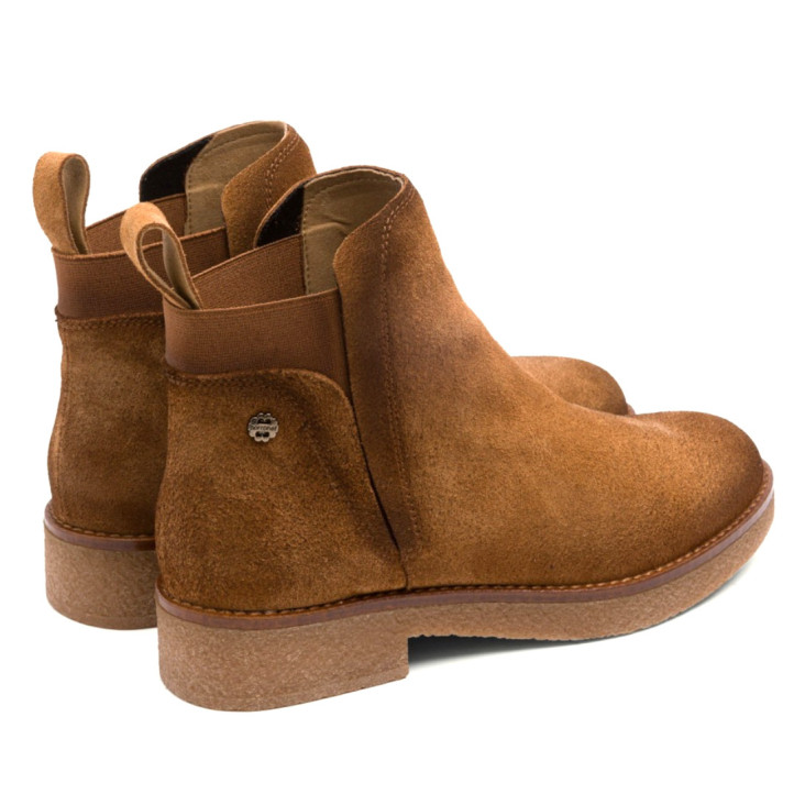 Botines planos Porronet DE PIEL CUERO CON ELÁSTICOS ANNA - Querol online