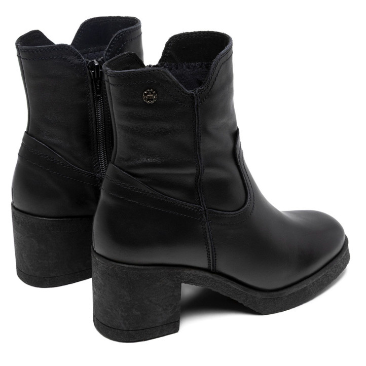 BOTINES DE PIEL CON CREMALLERA NEGRO MOLLY PORRONET - Querol online