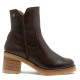 BOTINES DE PIEL CON CREMALLERA MOKA MOLLY PORRONET - Querol online