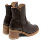 BOTINES DE PIEL CON CREMALLERA MOKA MOLLY PORRONET - Querol online