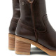 BOTINES DE PIEL CON CREMALLERA MOKA MOLLY PORRONET - Querol online