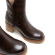 BOTINES DE PIEL CON CREMALLERA MOKA MOLLY PORRONET - Querol online