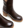 BOTINES DE PIEL CON CREMALLERA MOKA MOLLY PORRONET