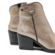BOTINES COWBOY DE PIEL METALIZADA PLATINO FÁTIMA PORRONET - Querol online