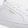Zapatillas urban Pepe Jeans candem rum blancas con material efecto serpiente