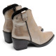 BOTINES COWBOY DE PIEL METALIZADA PLATINO FÁTIMA PORRONET - Querol online