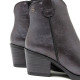 BOTINES COWBOY DE PIEL METALIZADA MOKA CON CREMALLERA FÁTIMA PORRONET - Querol online