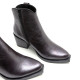 BOTINES COWBOY DE PIEL METALIZADA MOKA CON CREMALLERA FÁTIMA PORRONET - Querol online