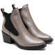 BOTINES COWBOY DE PIEL PLATINO METALIZADA FANNY PORRONET - Querol online