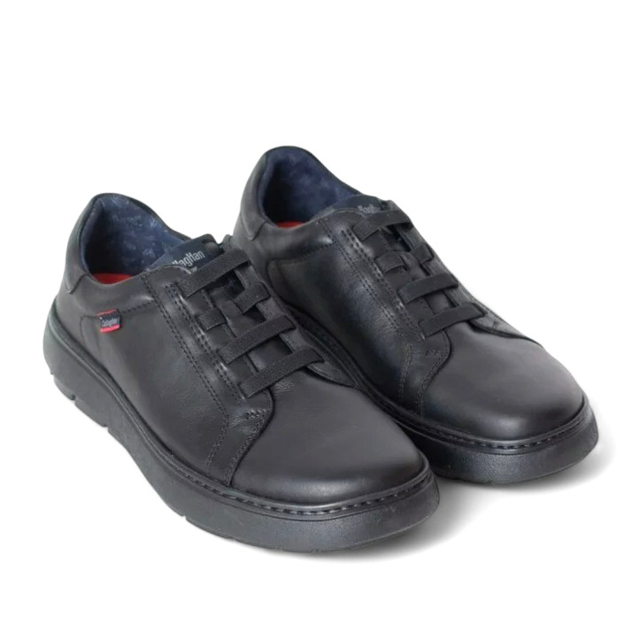 Zapatos sport Callaghan adaptable negros con cordones elásticos - Querol online
