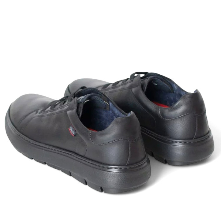 Zapatos sport Callaghan adaptable negros con cordones elásticos - Querol online