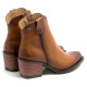 BOTINES COWBOY DE PIEL CUERO CON CREMALLERA FRIDA PORRONET - Querol online