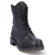 Botines planos Coronel Tapioca negros de piel con cordones, cremallera lateral y lengüeta alta - Querol online