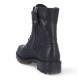 Botines planos Coronel Tapioca negros de piel con cordones, cremallera lateral y lengüeta alta - Querol online