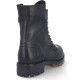 Botines planos Coronel Tapioca negros de piel con cordones, cremallera lateral y lengüeta alta - Querol online