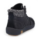 Botines planos Coronel Tapioca negros con cremallera exterior y cordones y cuello de punto - Querol online