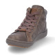 Botines planos Coronel Tapioca taupe con cremallera exterior y cordones y cuello de punto - Querol online