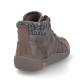 Botines planos Coronel Tapioca taupe con cremallera exterior y cordones y cuello de punto - Querol online