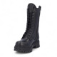 Botins plataforma Coronel Tapioca negres de pell amb cremallera i cordons waterproof - Querol online