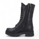 Botins plataforma Coronel Tapioca negres de pell amb cremallera i cordons waterproof - Querol online