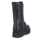 Botins plataforma Coronel Tapioca negres de pell amb cremallera i cordons waterproof - Querol online