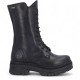 Botins plataforma Coronel Tapioca negres de pell amb cremallera i cordons waterproof - Querol online