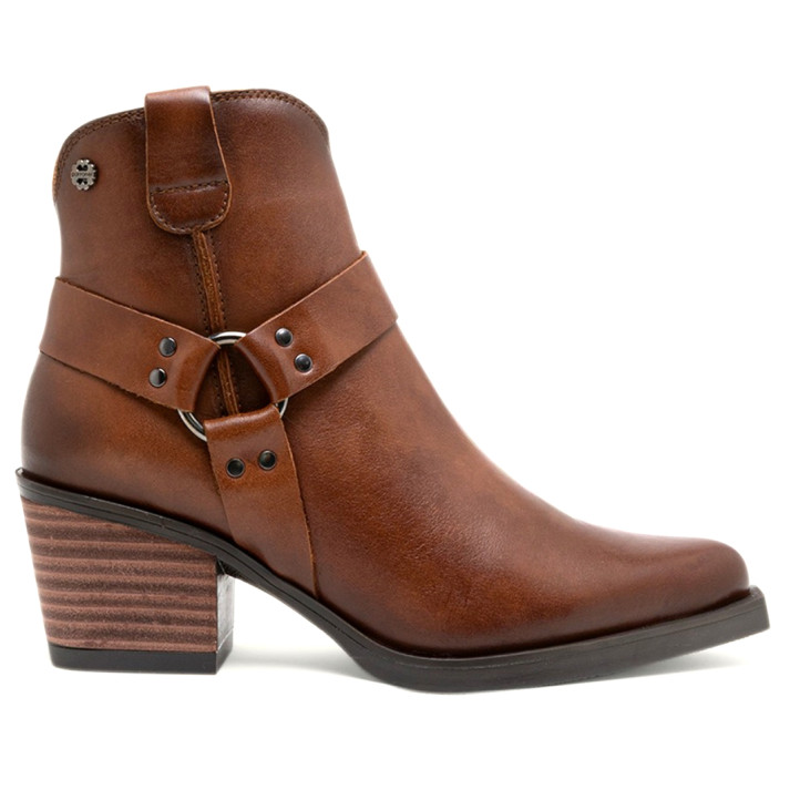 BOTINES COWBOY DE PIEL CUERO CON CREMALLERA FABIANA PORRONET - Querol online