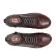 Botines planos Fluchos susan granates de piel con cordones elásticos y tachuela decorativa - Querol online