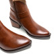 BOTINES COWBOY DE PIEL CUERO CON CREMALLERA FABIANA PORRONET - Querol online