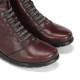 Botines planos Fluchos susan granates de piel con cordones elásticos y tachuela decorativa - Querol online