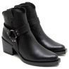 BOTINES COWBOY DE PIEL NEGRO CON CREMALLERA FABIANA PORRONET