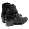 BOTINES COWBOY DE PIEL NEGRO CON CREMALLERA FABIANA PORRONET