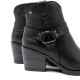 BOTINES COWBOY DE PIEL NEGRO CON CREMALLERA FABIANA PORRONET - Querol online