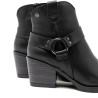 BOTINES COWBOY DE PIEL NEGRO CON CREMALLERA FABIANA PORRONET