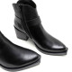 BOTINES COWBOY DE PIEL NEGRO CON CREMALLERA FABIANA PORRONET - Querol online