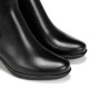 Botines tacón Fluchos nydia negros de piel con detalle decorativo - Querol online