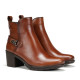 Botins de taló Fluchos nydia marrons de pell amb detall decoratiu - Querol online
