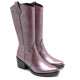 BOTAS COWBOY DE PIEL BURDEOS METAL FABILA PORRONET - Querol online