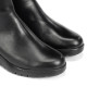 Botines planos Fluchos live negros de piel con suela con textura - Querol online