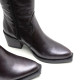 BOTAS COWBOY DE PIEL MOKA METALIZADO FABILA PORRONET - Querol online
