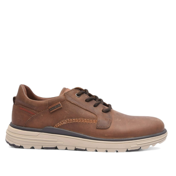 Zapatos sport Baerchi ultralight sport marrones de piel con cordones - Querol online