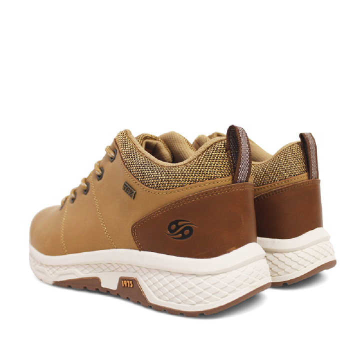 Botines DOCKERS marrones con etiqueta colgante naranja y cuello textil - Querol online