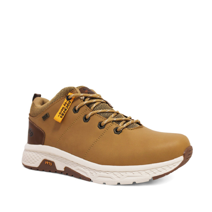 Botines DOCKERS marrones con etiqueta colgante naranja y cuello textil - Querol online