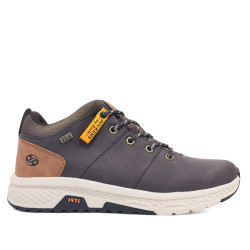 Botines DOCKERS taupe con etiqueta colgante naranja y cuello textil - Querol online